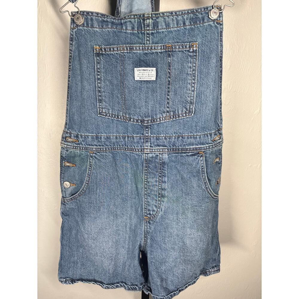 Levi's Vintage Shorttalls Womens M Eat My Shorts Medium Indigo Denim Romper - Picture 3 of 7